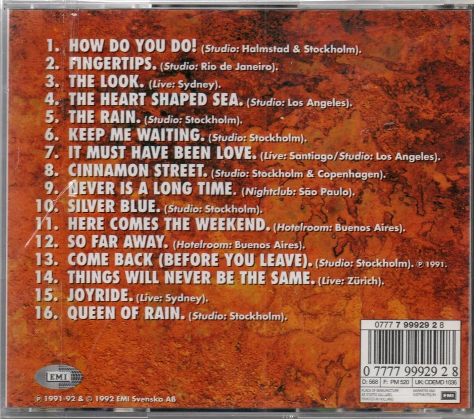 ROXETTE - Tourism CD - Bild 2 von 2