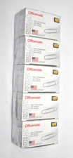 Lot of 10 Officemate Paper Clips 100/Pack No 1 Premium Trombone Clips Silver