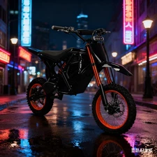 4000W Waterproof Electric Dirt Bike, 60V 32AH 48MPH Adult E-Mountain Bike