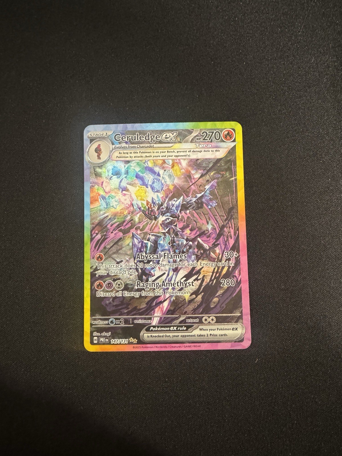 Ceruledge ex 147/131 Sv: Prismatic Evolutions Holo