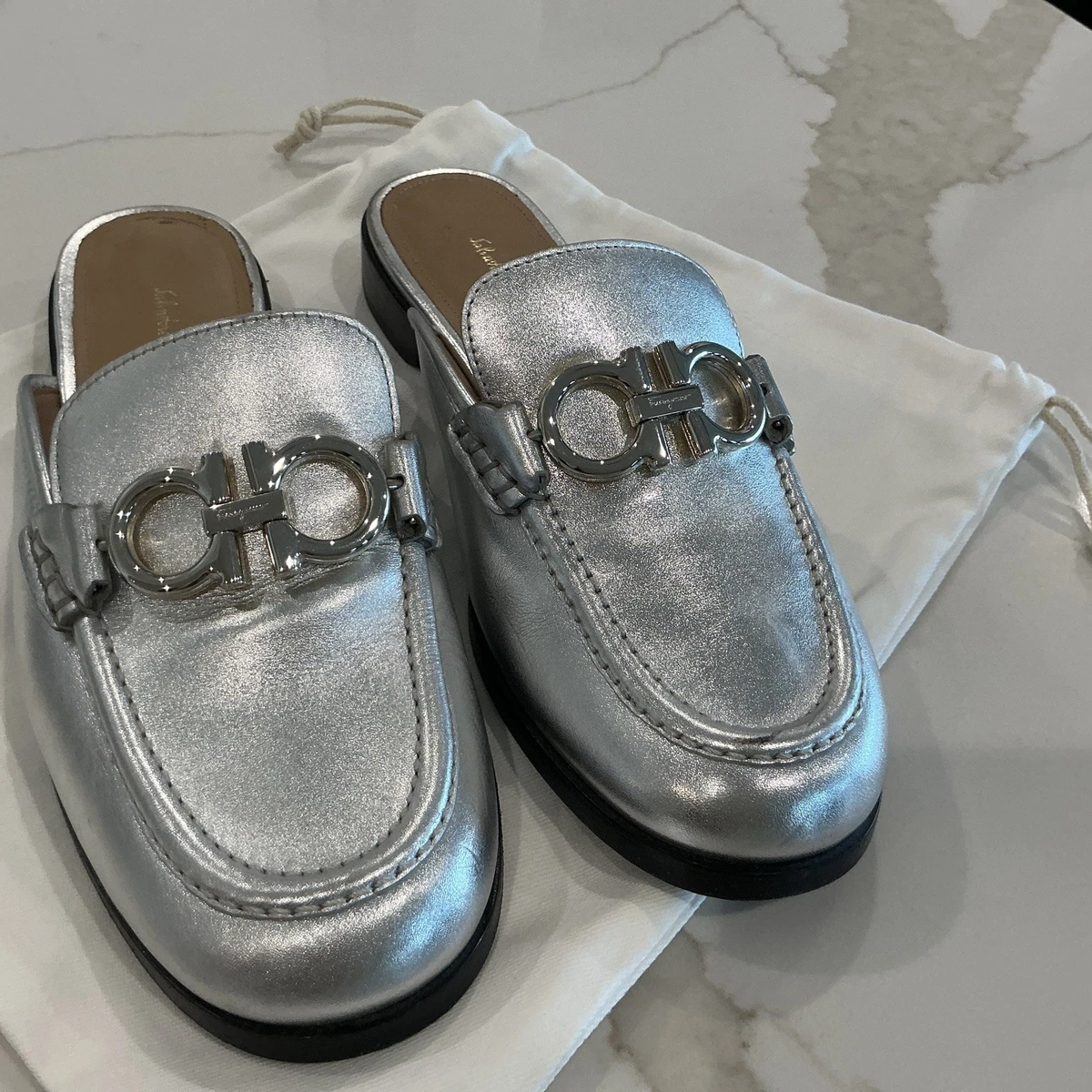 Salvatore Ferragamo Silver Shoes for Women for sale | eBay