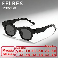 Women Fashion Oval Tinted Myopia Nearsighted Glasses Outdoor Shade Sunglasses