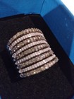 Champagne Brown & White Diamonds Band Ring SIZE 7 — photo 4