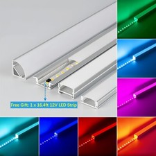5Pcs 3.3ft LED Aluminum Channel System for LED Strip Light Installation  Cover