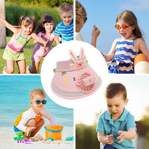 Cappello da Sole Estivo da Esterno con Ventaglio Cappello Bambini Ricaricabile Regolabile Ventilatore Bambini - Foto 9 di 27