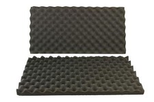 PACK de 2 paneles de pared de azulejos de espuma de cuña acústica insonorización Eggcrate 24X12X1 EE. UU.