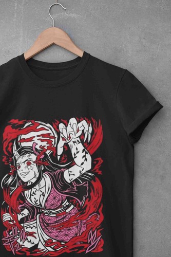 Demon Slayer Shirt Tanjiro Tshirt Nezuko T-Shirt Muzan Doma Tee Inosuke Zenitsu - Bild 4 von 6
