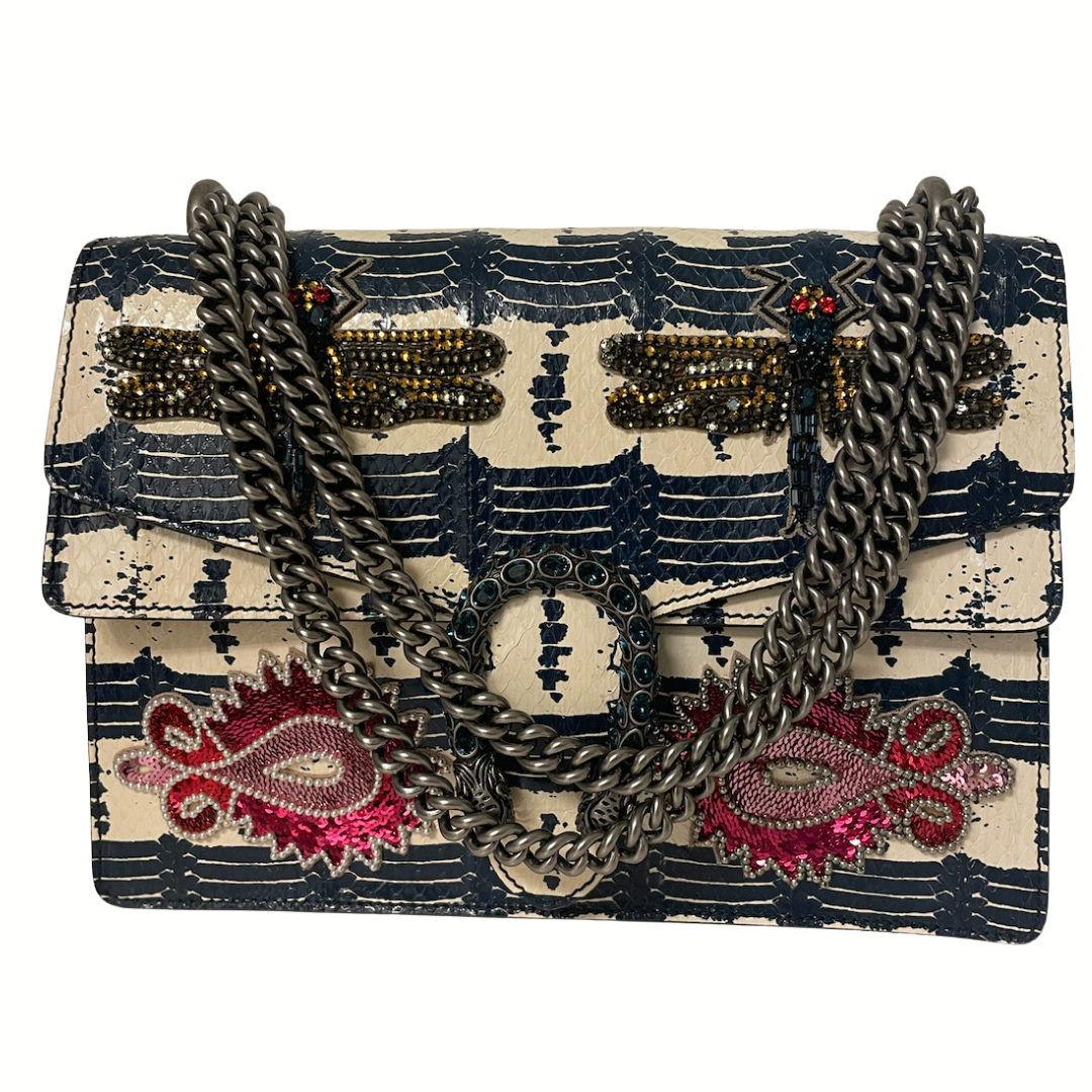 Gucci 2017 Dionysus Medium Snakeskin Dragonfly Shoulder Bag | eBay