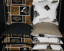 All Weather made w PURDUE University Boilermakers Fabric CORNHOLE BEAN BAGS