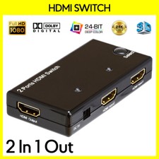 HDMI 2x1 Switcher 2 Sources 1 Display Digital Signal Amplifier Switch Full HD