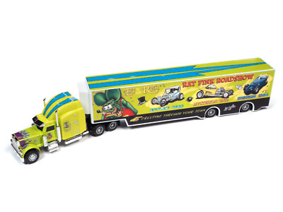 AUTO WORLD 1:48 RAT FINK Garage with 1:32 Tow Truck Set ラット