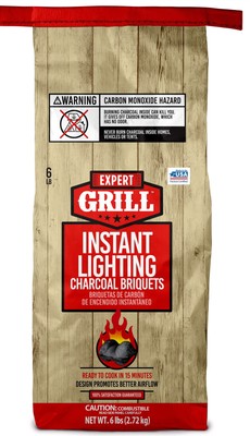 NEW Expert Grill Instant Charcoal Briquets, Charcoal Grill Briquettes, 6 Lb