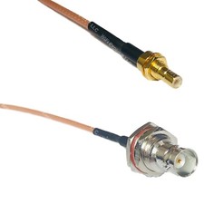 RG316 SMB MALE BULKHEAD to BNC FEMALE BIG BULKHEAD RF Cable Rapid-SHIP LOT