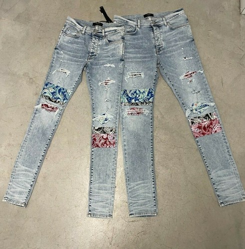 AMIRI PAJAMA ART PATCH JEAN SIZE 34 100 