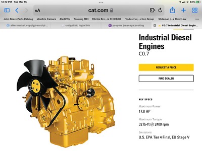 caterpillar CO.7 3 CYLINDER ENGINE