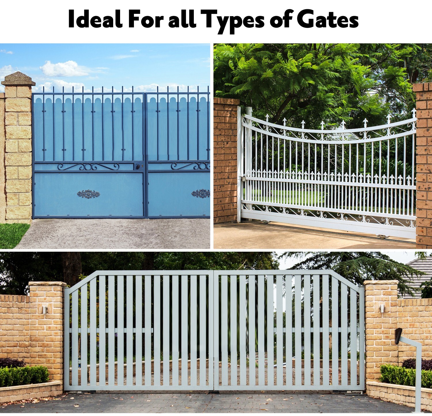 Kenner Farm Full Solar 40w Heavy Duty Single Swing Gate Opener 6x