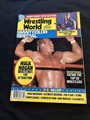 1989 Wrestling World Magazine Action Pinups! Hulk Hogan Road