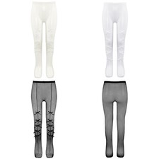 Girl Lace Tights Birthday Party Pantyhose Halloween Cosplay Thigh High Hollow