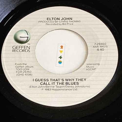 Elton John "I Guess That's Why They Call It The Blues" 45 7” Tested PS - Picture 6 of 6