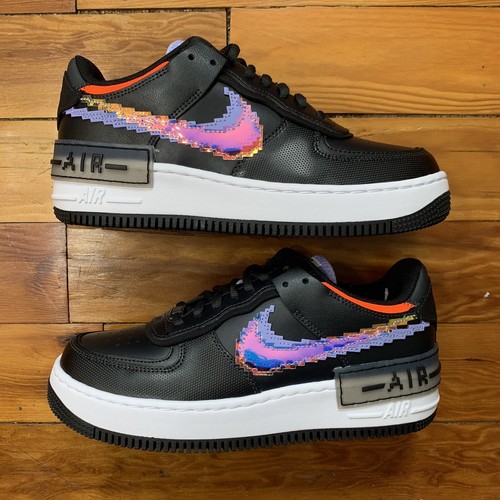 Nike AF1 Shadow SE 'Pixel Swoosh Off Noir' CV8480-001 Women's 9 Black | eBay