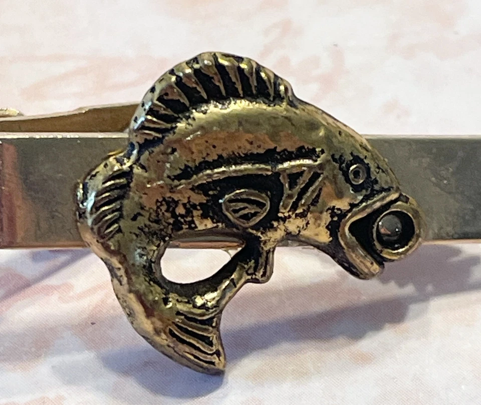 Vintage Anson & Flex-Let MOP Fishing Pole & Fish Tie Clips - Image 3 of 3