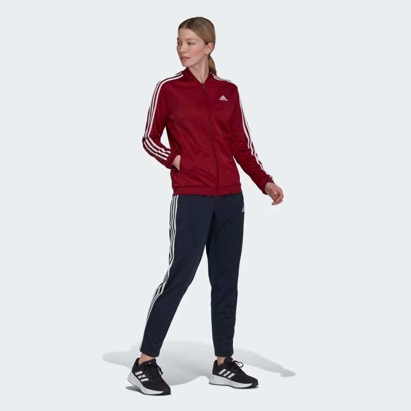 ladies burgundy adidas tracksuit