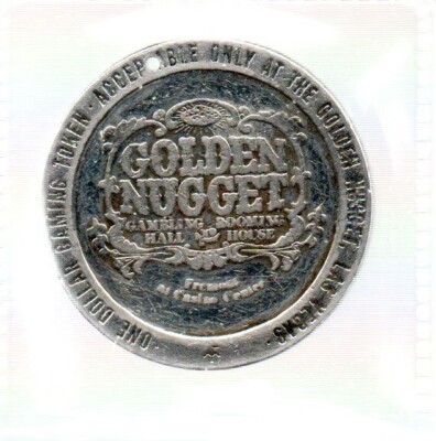 Golden Nugget Casino 1979 Las Vegas Nevada 1 Dollar Gaming Token