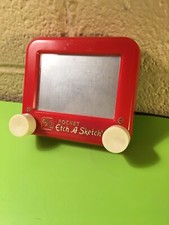 Ohio Art brand POCKET SIZE Etch A Sketch Mini Small Toy Red Color 3.5  x 3.75  