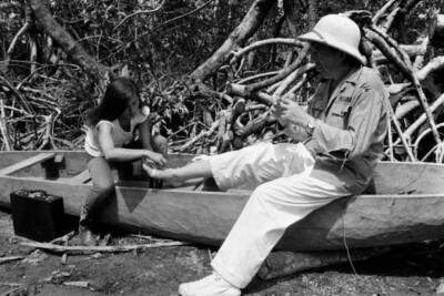 Serge Gainsbourg Bambou the set of Equateur in Gabon 1983 Old Photo 2