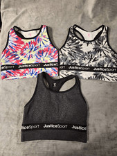 Lot of 3 Justice Girls' Seamless Longline Bra Size 28