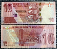 Zimbabwe 10 Dollars 2020 Banknote World Paper Money Currency UNC