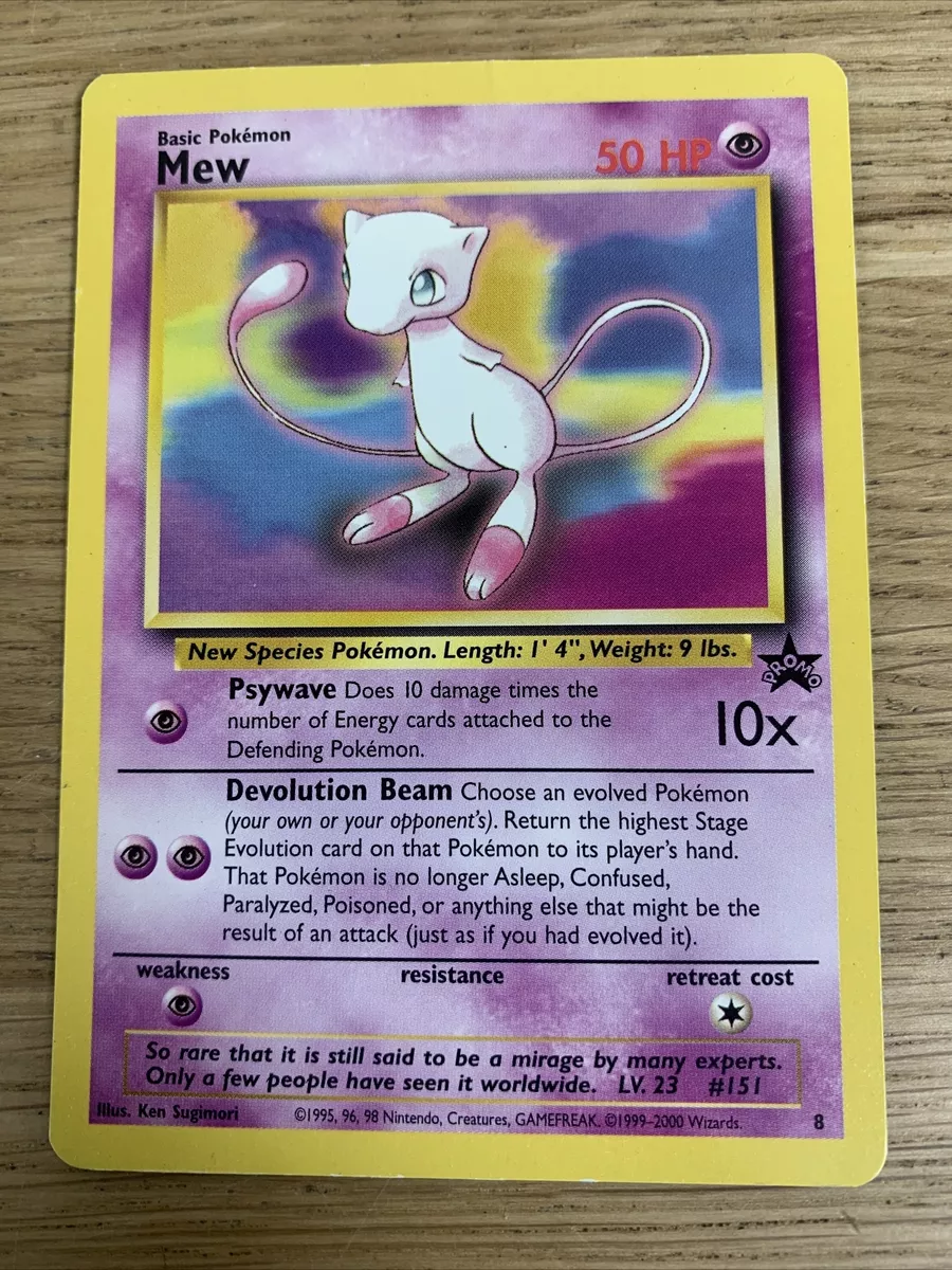 Pokemon Mew Promo Card Black Star #8 - MINT CONDITION