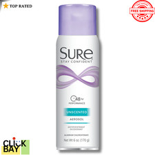 1 PACK Sure Aerosol Unscented Anti-Perspirant Deodorant, 6 oz.