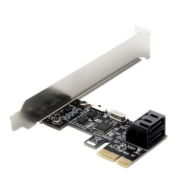 1 Pc PCIe to SATA3.0 2-Ports SATA III Expansion Controller Adapter Card 6G