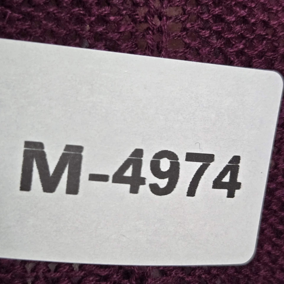 Free People Women Cardigan L Purple Cotton Linen Long Duster READ - Image 2 of 4