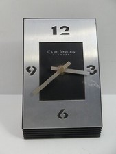 CARL JORGEN DENMARK ALUMINIUM QUARTZ DANISH BEDSIDE CLOCK