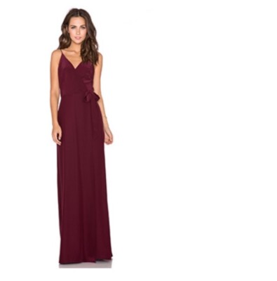 Amanda Uprichard Wrap Formal Maxi Dress Sz S Pre Owned | eBay