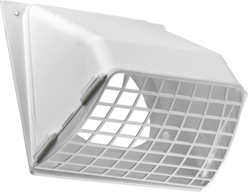 Lambro Industries 1471W Dryer Vent Hood with Removable Screen, 4 in., White