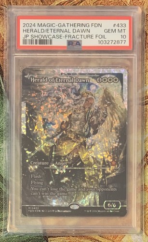 Herald of Eternal Dawn Fracture Foil Showcase Graded PSA 10 Foundations MTG