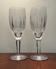 Vintage Set of 2 WATERFORD CRYSTAL Kildare Champagne Flutes Wine Glasses IRELAND