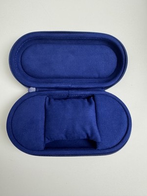 Grand Seiko watch case travel case pouch blue clamshell zip - New