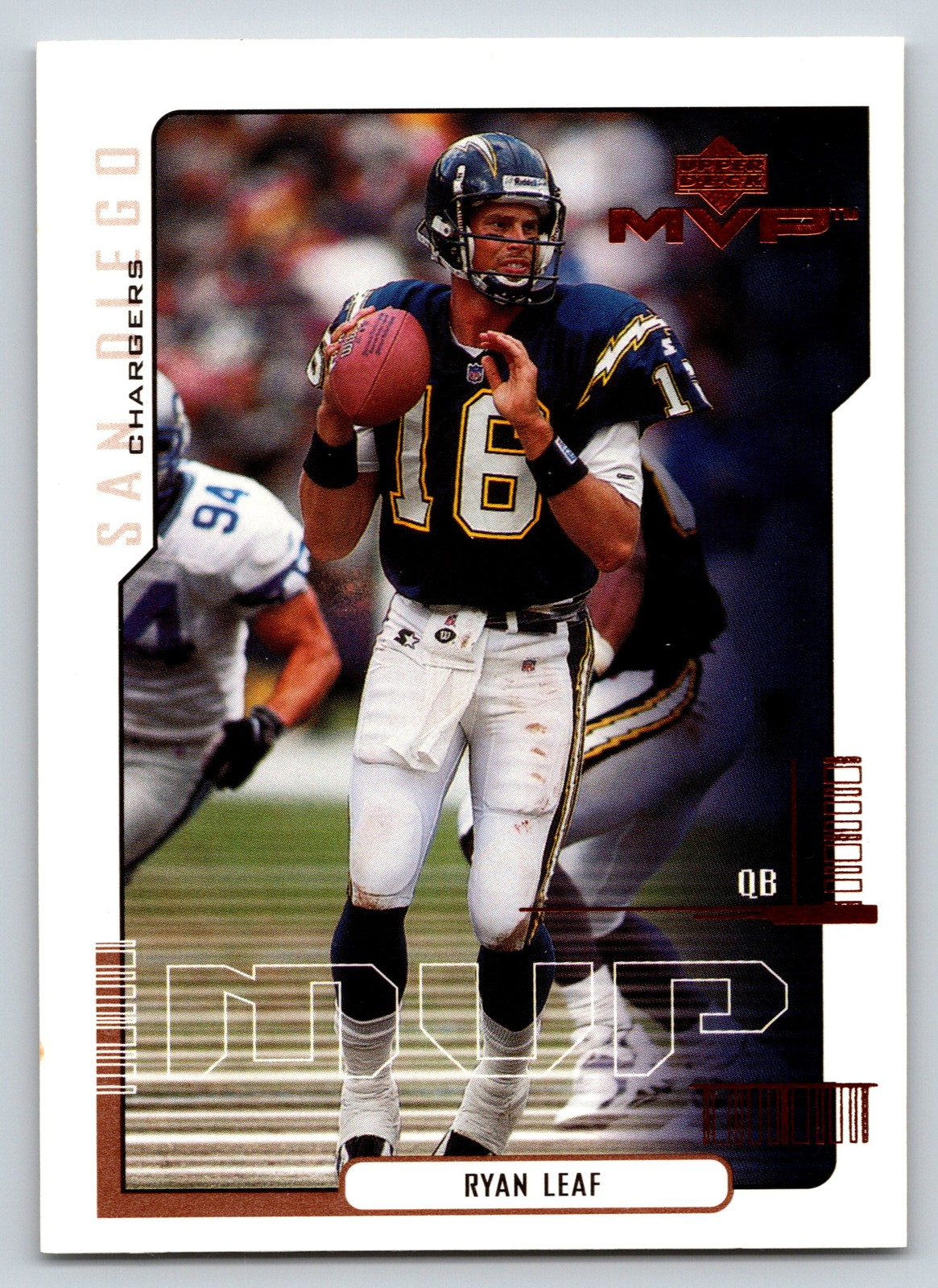2000 Upper Deck MVP #150 Ryan Leaf San Diego Chargers
