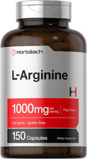 L-Arginine 1000mg  150 Capsules  Free Form Amino Acid  Non-GMO, Gluten Free