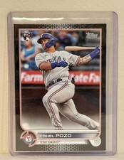 2022 Topps Series 2 Yohel Pozo #649 Black Parallel # /71 Rookie Rangers SP RC