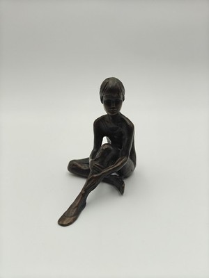 Royal Copenhagen S. G. Kelsey Bronze Figurine Seated Ballet Dancer No. 20