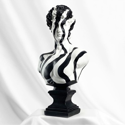 Handmade David Statue Pop Art Sculpture, Abstract Renaissance Michelangelo Bust