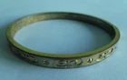 Coach Women's Kissing C Hinged Bangle Bracelet Jewellery with Rhinestone, Worn