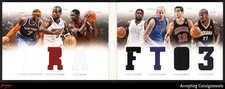 2012 Panini Preferred LeBron James Carmelo Anthony Wade Bosh Booklet JERSEY /199