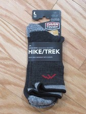 Darn Tough Mens Womens Merino Wool Hike Trek Micro Crew Socks Large NEW WITH TAG