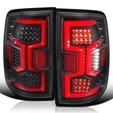 Fits Black 2019-2022 Dodge Ram 2500 3500 Led Sequential Red Tube Tail Lights